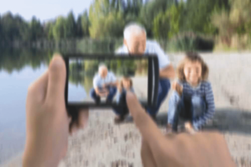 Verschwommenes Sicht beim Fotografieren